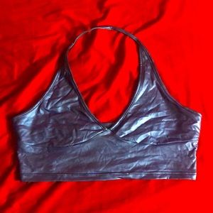 🔴 Shein Metallic Halter Top
